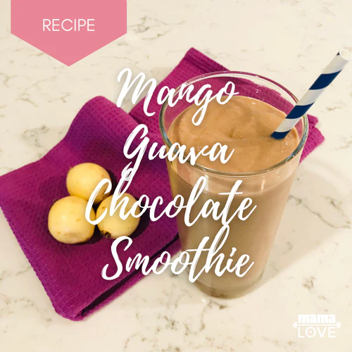 Mango Guava Chocolate Protein Smoothie