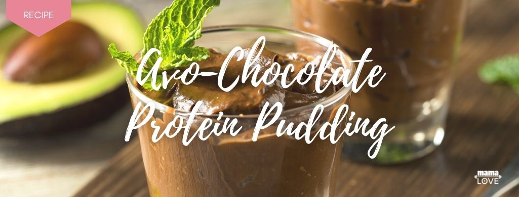 avocado chocolate protein pudding to boost breast milk and support muscle recovery
