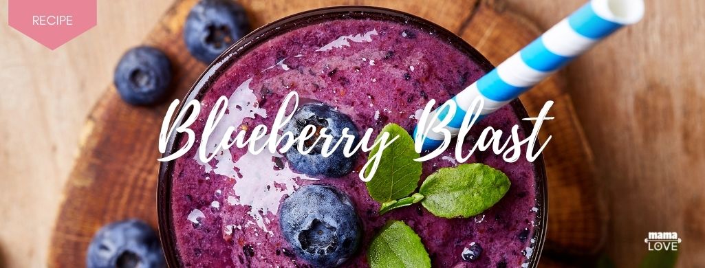 blueberry blast smoothie to boost breast milk and support muscle recovery