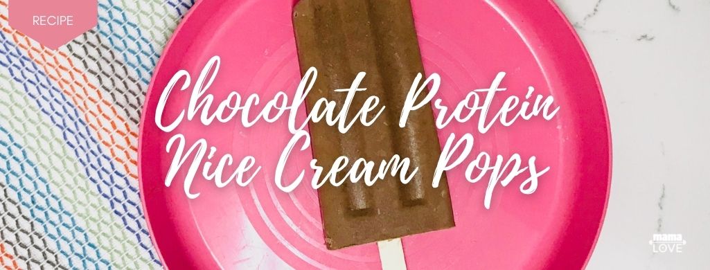 chocolate protein nice cream pops to boost breast milk and support muscle recovery