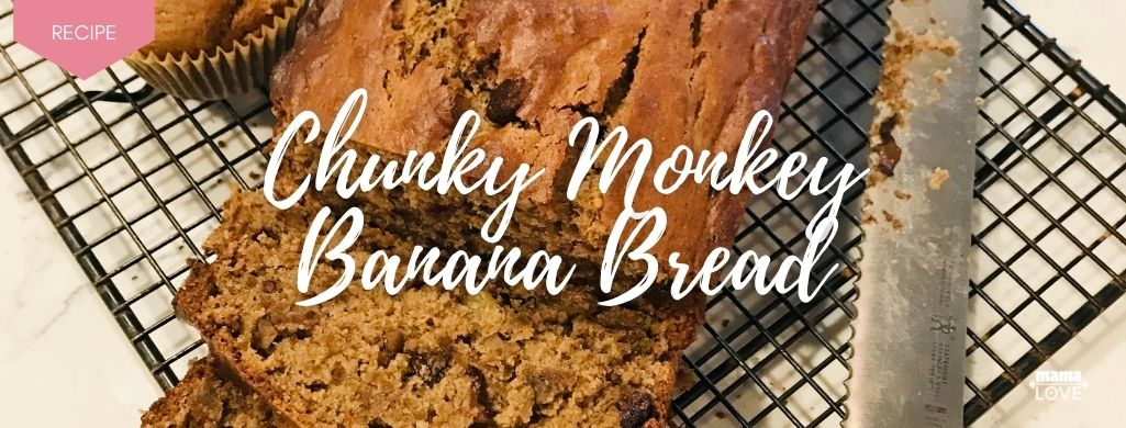 chunky monkey banana bread recipe to boost breast milk and support muscle recovery