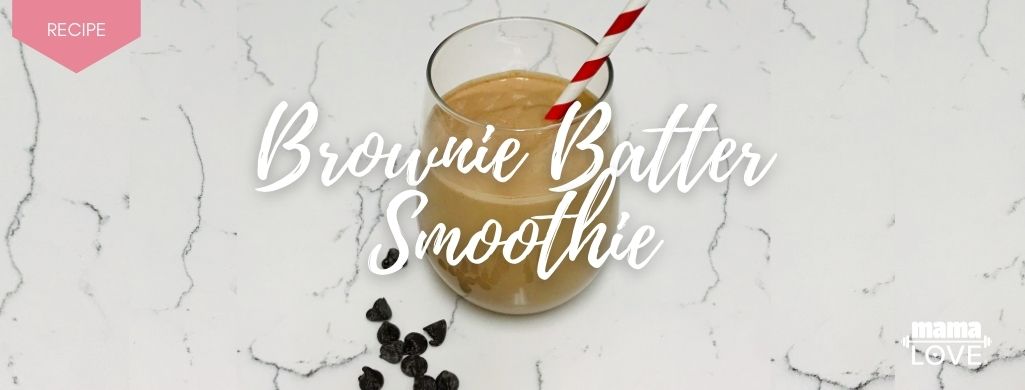 brownie batter smoothie to boost breast milk and support muscle recovery