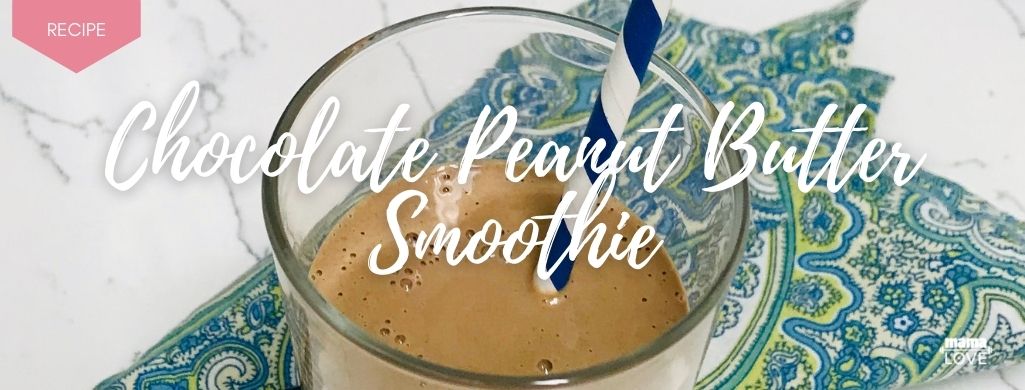 A creamy, dreamy chocolate peanut butter smoothie recipe sweetened with medjool dates