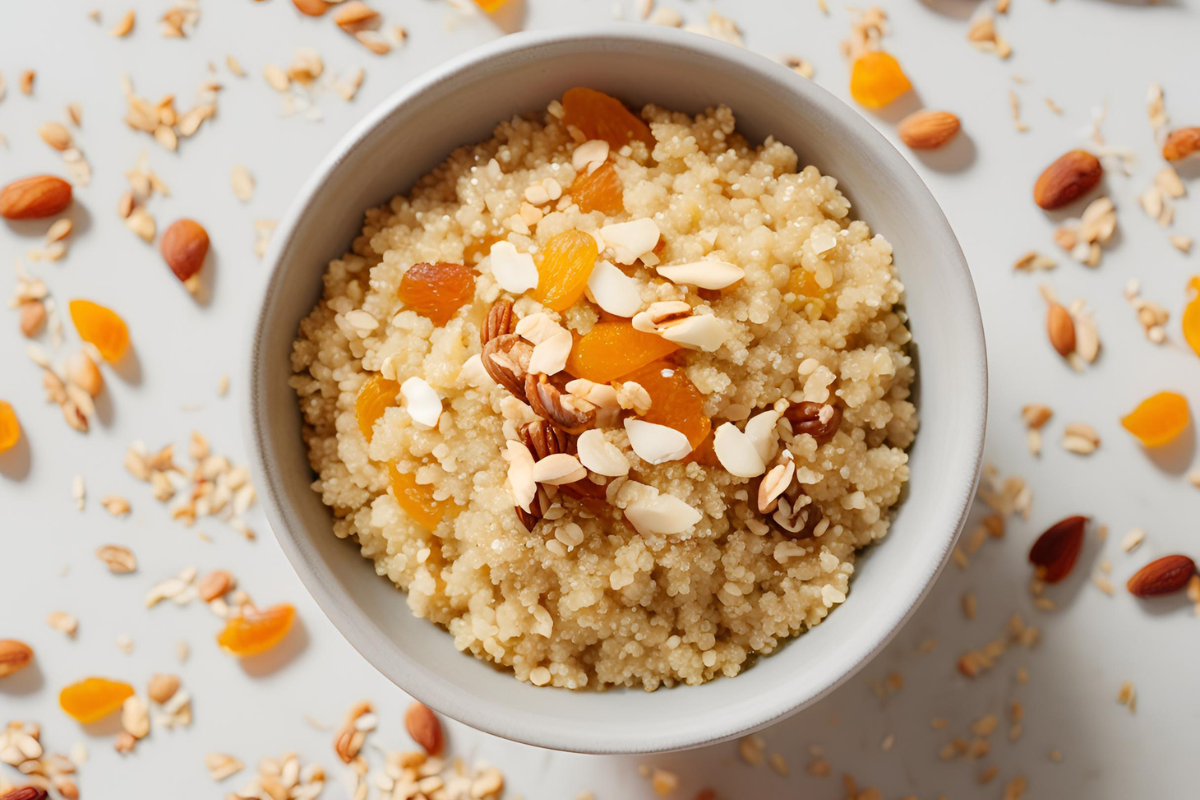 Almond & Apricot Quinoa Breakfast Bowl